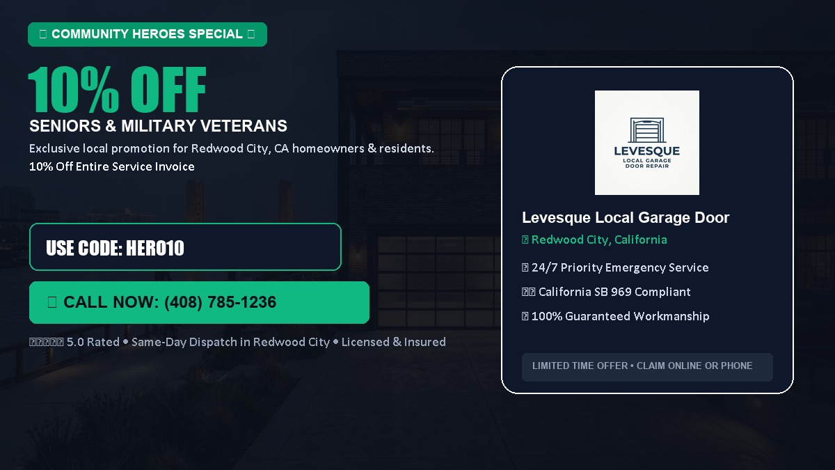 10% OFF Senior Citizens (65+) & Military / Veteran Community Discount in Redwood City, CA